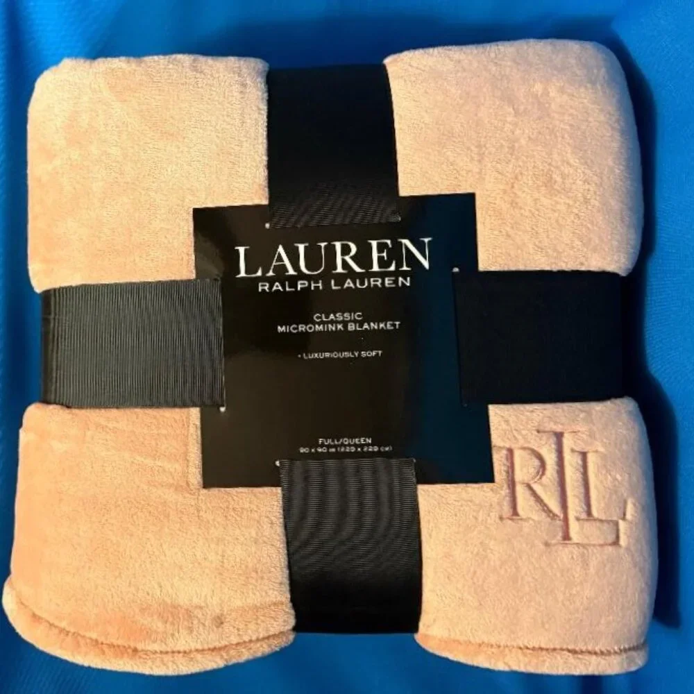 BRAND NEW LAUREN RALPH LAUREN MICROMINK LUXURIOUSLY SOFT QUEEN 90